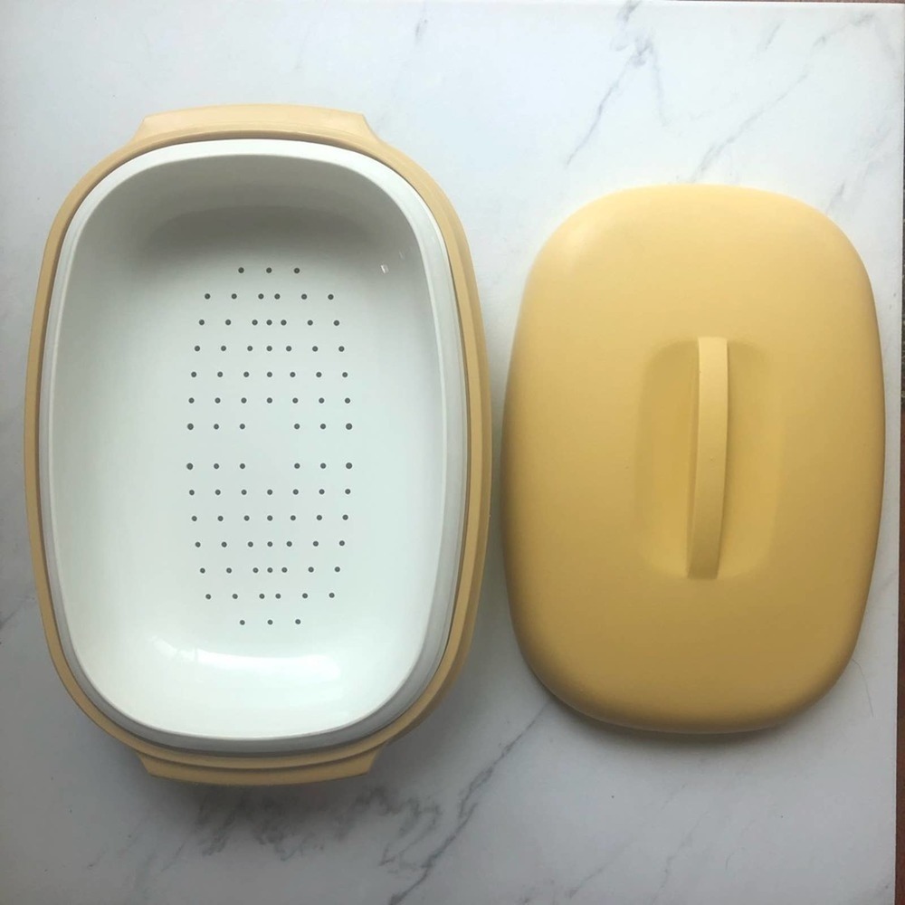 Tupperware Serving Steamer Bowl set Lid vintage USA Retro rare kitchenware